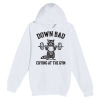 Down Bad Crying At The Gym Premium Pullover Hoodie