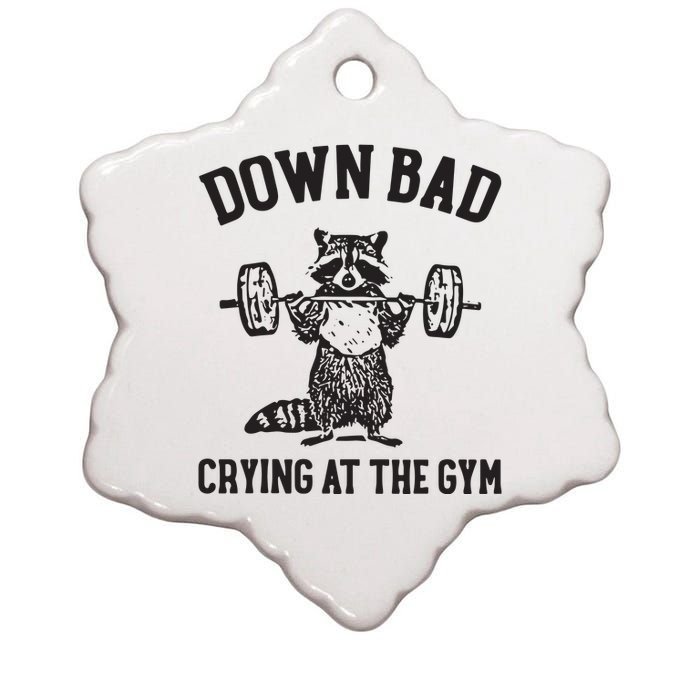 Down Bad Crying At The Gym Ceramic Star Ornament