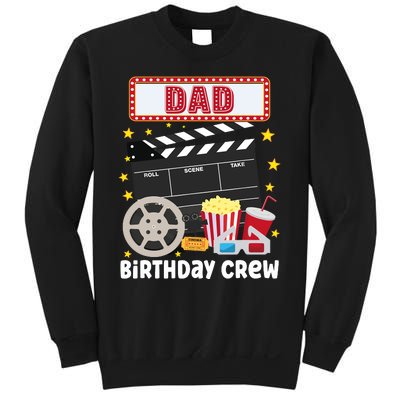 Dad Birthday Crew Movie Night Theme Matching Party Sweatshirt