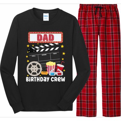 Dad Birthday Crew Movie Night Theme Matching Party Long Sleeve Pajama Set