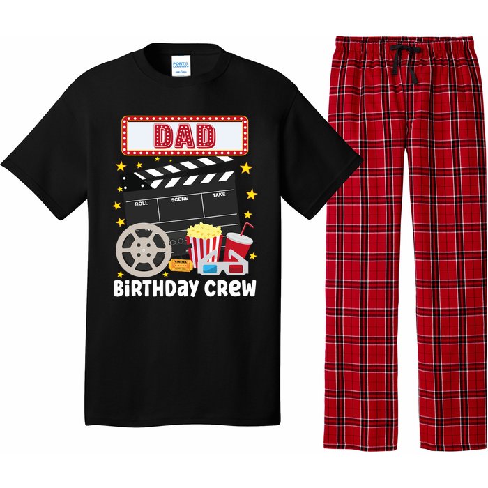 Dad Birthday Crew Movie Night Theme Matching Party Pajama Set