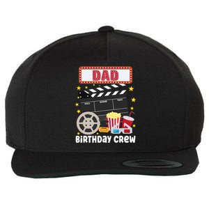 Dad Birthday Crew Movie Night Theme Matching Party Wool Snapback Cap