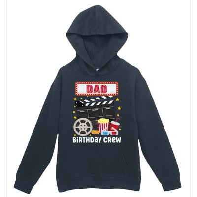 Dad Birthday Crew Movie Night Theme Matching Party Urban Pullover Hoodie