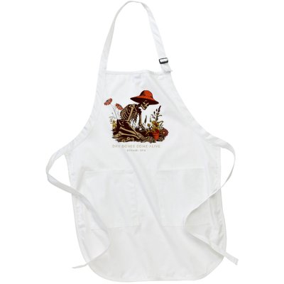 Dry Bones Come Alive Funny Skeleton Flower Full-Length Apron With Pockets