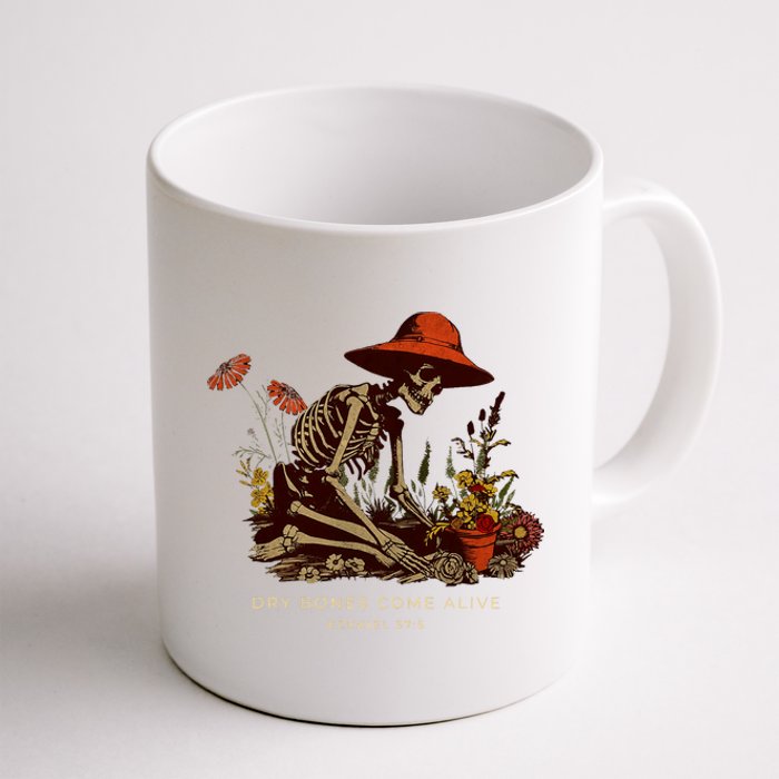 Dry Bones Come Alive Funny Skeleton Flower Coffee Mug