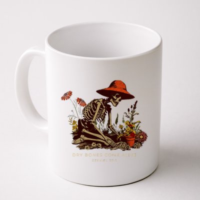 Dry Bones Come Alive Funny Skeleton Flower Coffee Mug