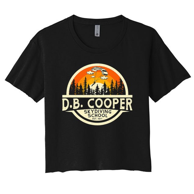 D B Coopers Skydiving School Portland Oregon  Women's Crop Top Tee