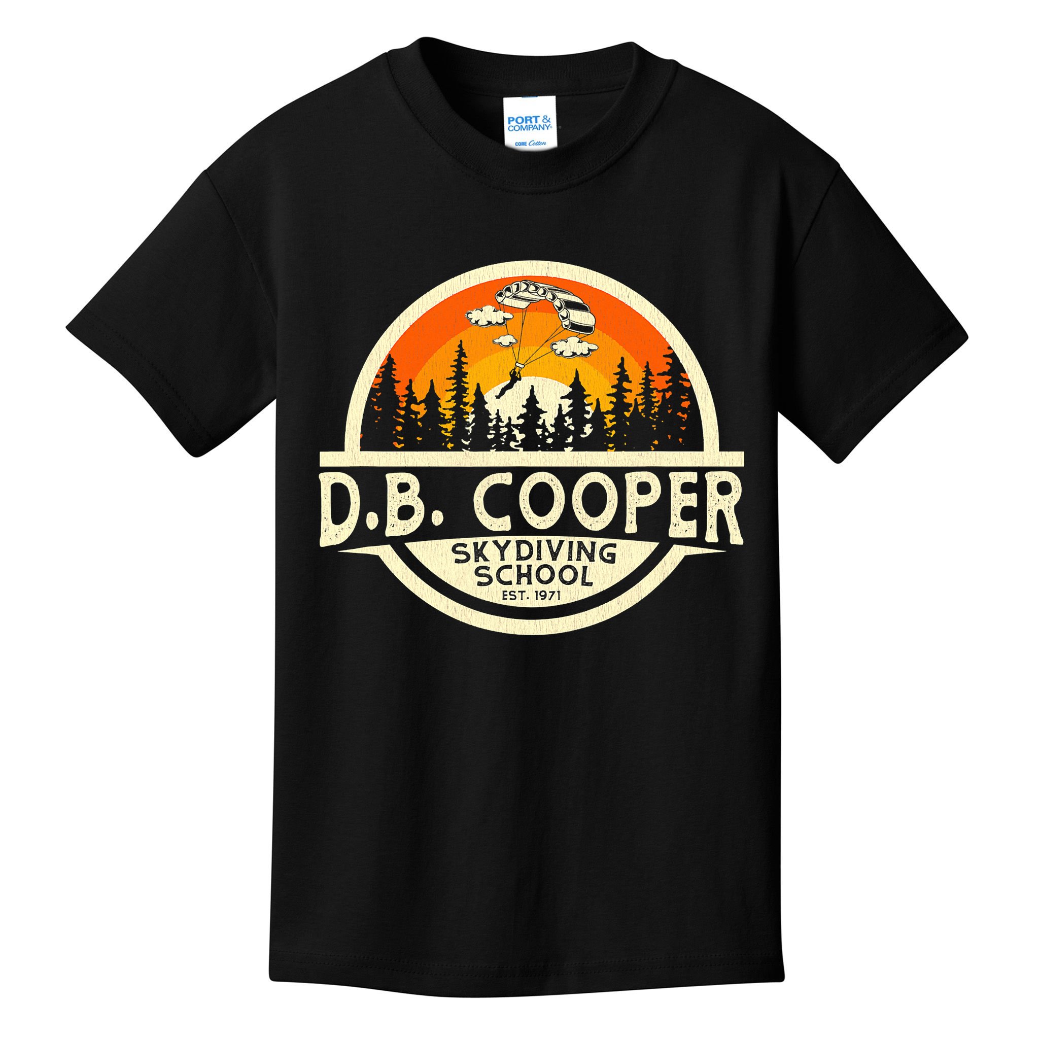 D B Coopers Skydiving School Portland Oregon  Kids T-Shirt