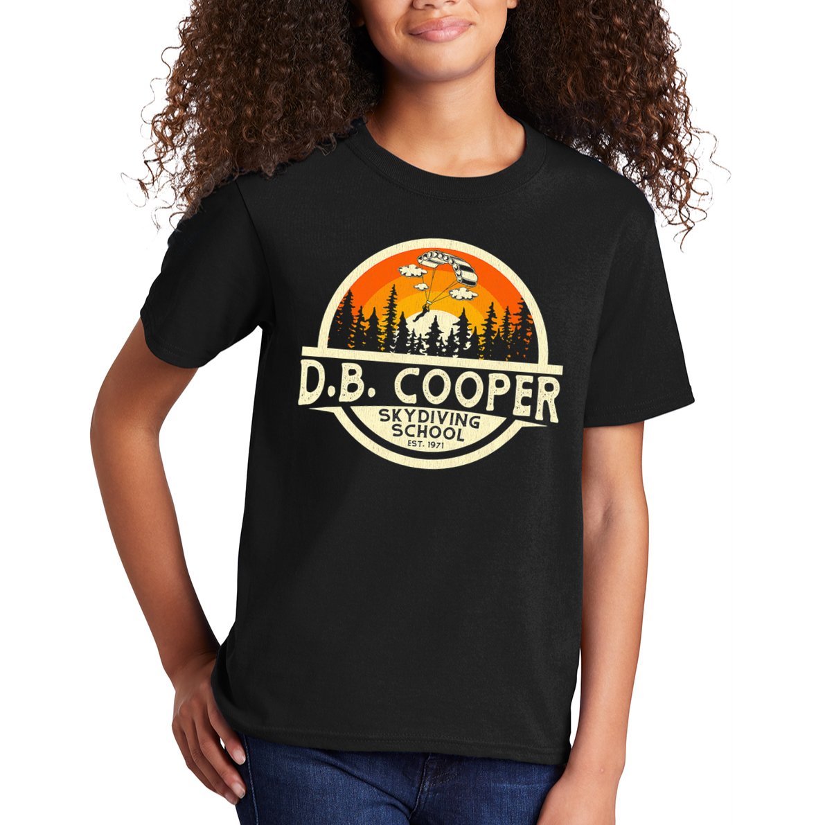 D B Coopers Skydiving School Portland Oregon  Kids T-Shirt