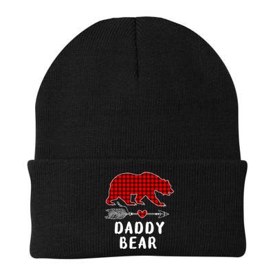Daddy Bear Christmas Pajama Red Plaid Buffalo Xmas Beanie