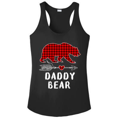 Daddy Bear Christmas Pajama Red Plaid Buffalo Xmas Ladies PosiCharge Competitor Racerback Tank
