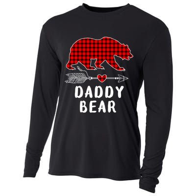 Daddy Bear Christmas Pajama Red Plaid Buffalo Xmas Cooling Performance Long Sleeve Crew