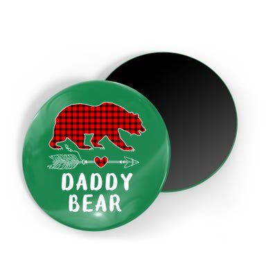 Daddy Bear Christmas Pajama Red Plaid Buffalo Xmas Magnet