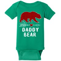 Daddy Bear Christmas Pajama Red Plaid Buffalo Xmas Baby Bodysuit