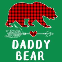 Daddy Bear Christmas Pajama Red Plaid Buffalo Xmas Baby Bodysuit