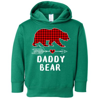 Daddy Bear Christmas Pajama Red Plaid Buffalo Xmas Toddler Hoodie