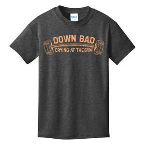 Down Bad Crying At The Gym Kids T-Shirt