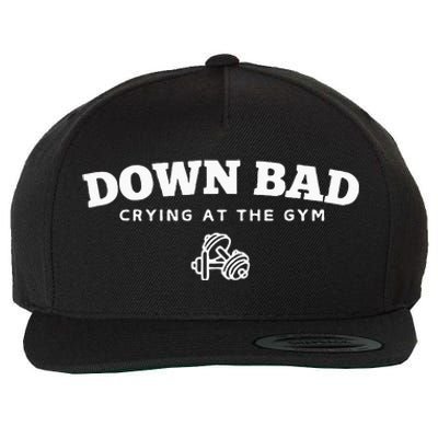 Down Bad Crying At The Gym Wool Snapback Cap