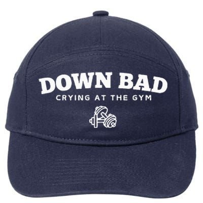 Down Bad Crying At The Gym 7-Panel Snapback Hat