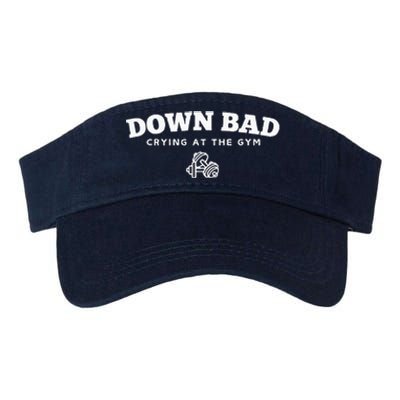 Down Bad Crying At The Gym Valucap Bio-Washed Visor