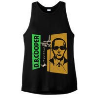 D B Cooper Skyjacker Hijack Retro 60s Style Graphic Ladies PosiCharge Tri-Blend Wicking Tank