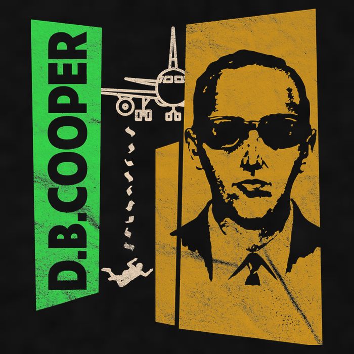 D B Cooper Skyjacker Hijack Retro 60s Style Graphic Ladies PosiCharge Tri-Blend Wicking Tank