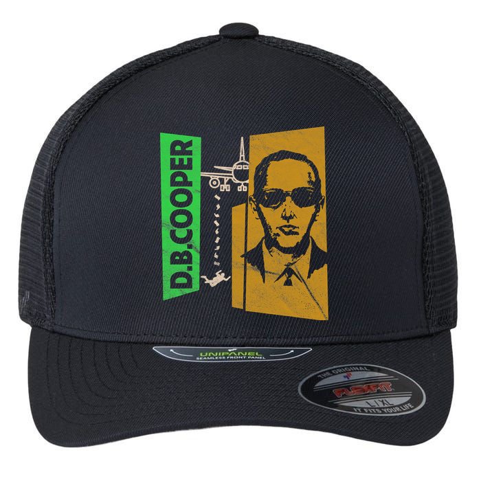 D B Cooper Skyjacker Hijack Retro 60s Style Graphic Flexfit Unipanel Trucker Cap