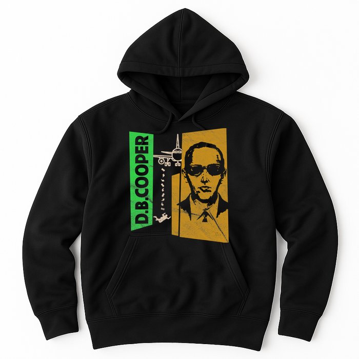D B Cooper Skyjacker Hijack Retro 60s Style Graphic Hoodie