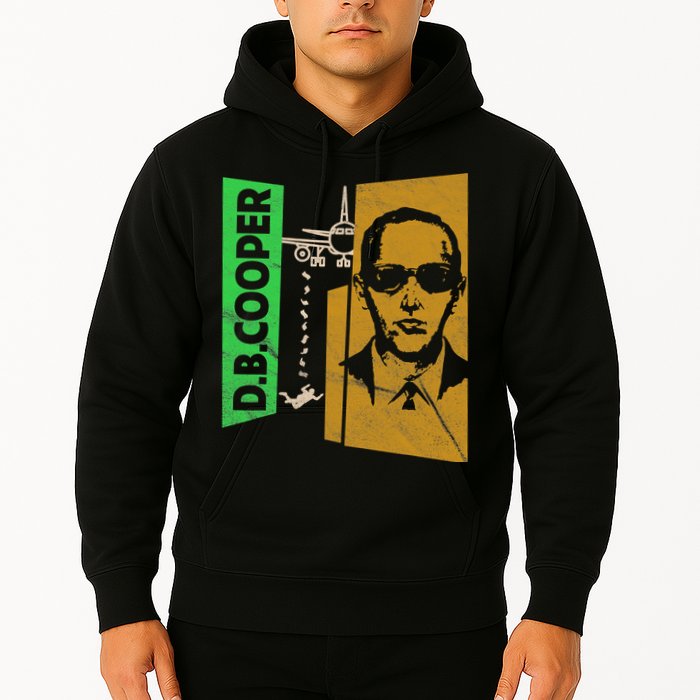 D B Cooper Skyjacker Hijack Retro 60s Style Graphic Hoodie