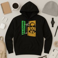 D B Cooper Skyjacker Hijack Retro 60s Style Graphic Hoodie
