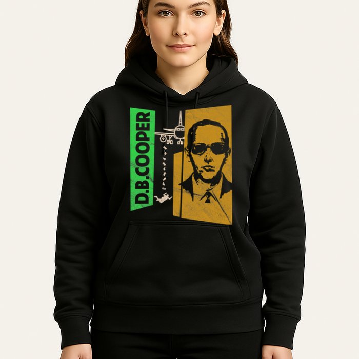D B Cooper Skyjacker Hijack Retro 60s Style Graphic Hoodie