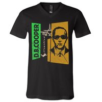 D B Cooper Skyjacker Hijack Retro 60s Style Graphic V-Neck T-Shirt
