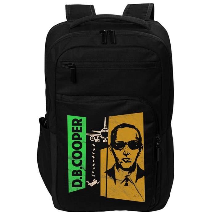 D B Cooper Skyjacker Hijack Retro 60s Style Graphic Impact Tech Backpack
