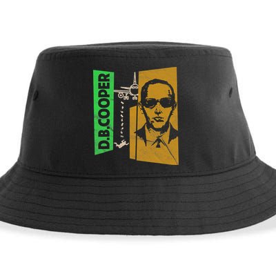 D B Cooper Skyjacker Hijack Retro 60s Style Graphic Sustainable Bucket Hat