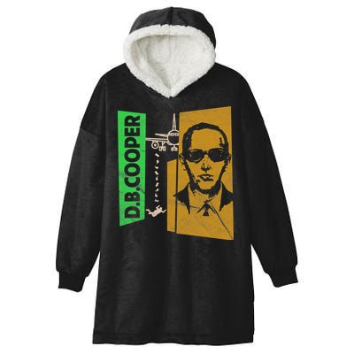 D B Cooper Skyjacker Hijack Retro 60s Style Graphic Hooded Wearable Blanket
