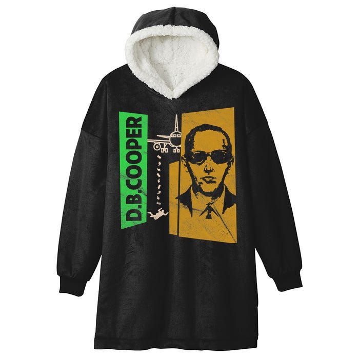 D B Cooper Skyjacker Hijack Retro 60s Style Graphic Hooded Wearable Blanket