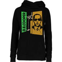 D B Cooper Skyjacker Hijack Retro 60s Style Graphic Womens Funnel Neck Pullover Hood