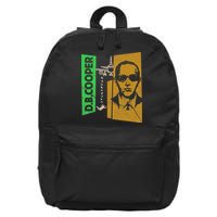 D B Cooper Skyjacker Hijack Retro 60s Style Graphic 16 in Basic Backpack
