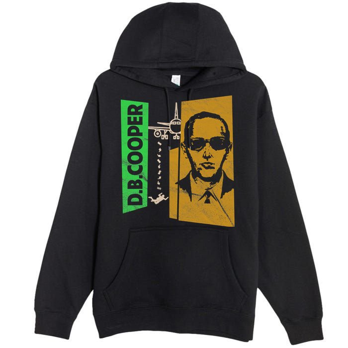 D B Cooper Skyjacker Hijack Retro 60s Style Graphic Premium Pullover Hoodie