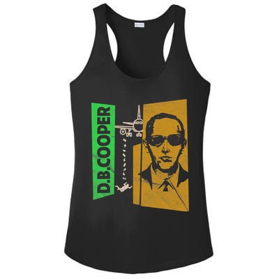 D B Cooper Skyjacker Hijack Retro 60s Style Graphic Ladies PosiCharge Competitor Racerback Tank