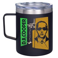 D B Cooper Skyjacker Hijack Retro 60s Style Graphic 12oz Stainless Steel Coffee Mug