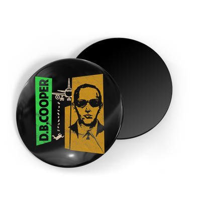 D B Cooper Skyjacker Hijack Retro 60s Style Graphic Magnet