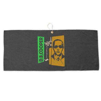 D B Cooper Skyjacker Hijack Retro 60s Style Graphic Large Microfiber Waffle Golf Towel