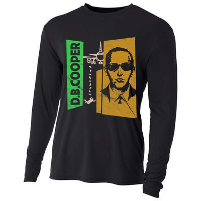 D B Cooper Skyjacker Hijack Retro 60s Style Graphic Cooling Performance Long Sleeve Crew