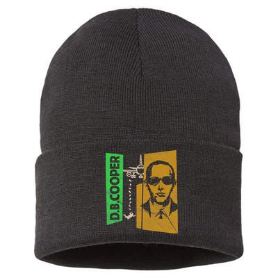 D B Cooper Skyjacker Hijack Retro 60s Style Graphic Sustainable Knit Beanie
