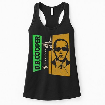 D B Cooper Skyjacker Hijack Retro 60s Style Graphic Womens Tank Top
