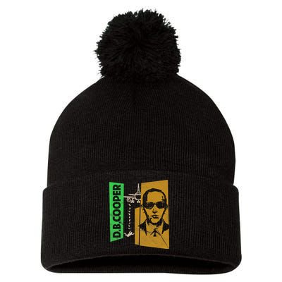 D B Cooper Skyjacker Hijack Retro 60s Style Graphic Pom Pom 12in Knit Beanie
