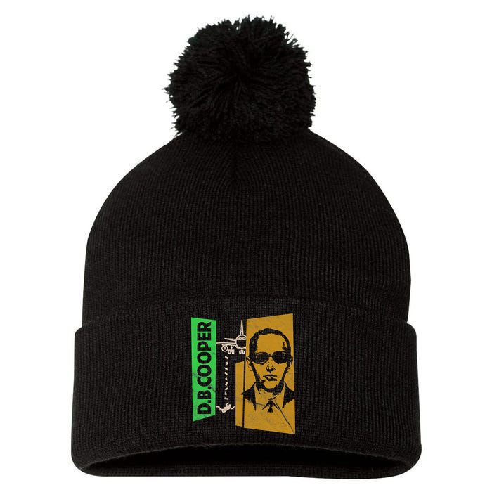 D B Cooper Skyjacker Hijack Retro 60s Style Graphic Pom Pom 12in Knit Beanie