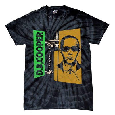 D B Cooper Skyjacker Hijack Retro 60s Style Graphic Tie-Dye T-Shirt