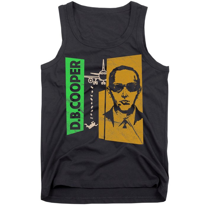 D B Cooper Skyjacker Hijack Retro 60s Style Graphic Tank Top